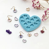 Heart Earring Resin Mold Mini Jewelry Pendant Silicone Making Supplies