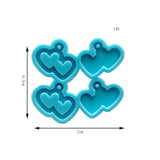 Heart Earring Resin Mold Mini Jewelry Pendant Silicone Making Supplies