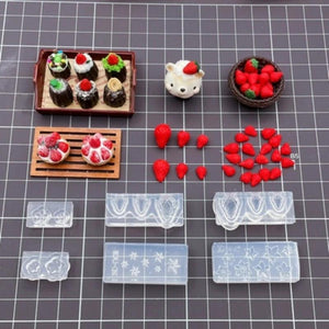 Strawberry Shaped Silicone Epoxy Resin Mold UV Mold Blueberry Clay Mould