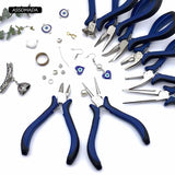 8 Style Stainless Steel Jewelry Pliers Handle Anti-slip Splicing End Cutting Wir