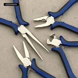 8 Style Stainless Steel Jewelry Pliers Handle Anti-slip Splicing End Cutting Wir