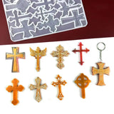 Halloween Crucifix Keychain Mold Resin Pendant Craft