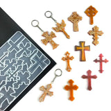 Halloween Crucifix Keychain Mold Resin Pendant Craft