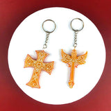 Halloween Crucifix Keychain Mold Resin Pendant Craft