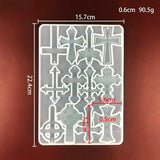 Halloween Crucifix Keychain Mold Resin Pendant Craft