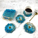 DIY Crystal Resin Mold Round Cup Pad Collection Rack Silicone Mold