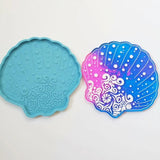 Shell Shape Cup Mat Pad Epoxy Resin Mold Coaster Silicone Mould DIY Crafts