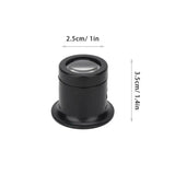3Pcs 10X Monocular Eye Magnifier Magnifying Glass Jewelry Tool