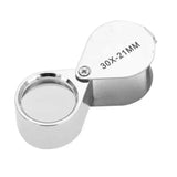 Metal Jewelry Magnifying Glass 30X Loupe Tools Diamond Checking Reading