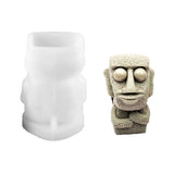 Easter Island Moai Statue Silicone Candle Mold DIY Home Decor