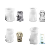 Easter Island Moai Statue Silicone Candle Mold DIY Home Decor