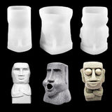 Easter Island Moai Statue Silicone Candle Mold DIY Home Decor