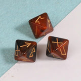 3 Pcs 8-Sided Rune Dice Polyhedral Dice Astrological Divination