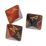 3 Pcs 8-Sided Rune Dice Polyhedral Dice Astrological Divination