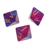 3 Pcs 8-Sided Rune Dice Polyhedral Dice Astrological Divination