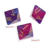 3 Pcs 8-Sided Rune Dice Polyhedral Dice Astrological Divination