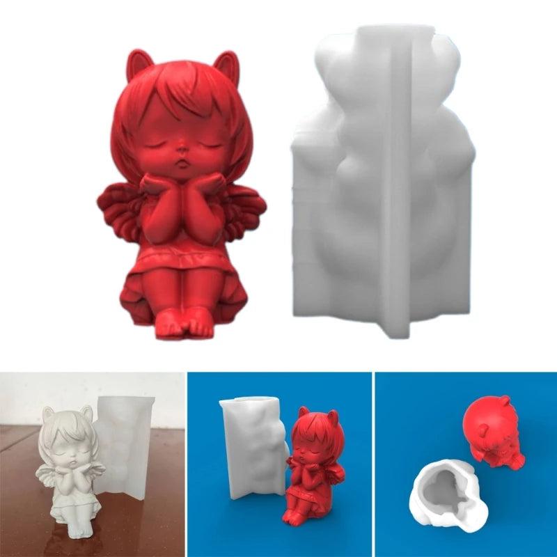 R3MC Angel Silicone Mold for Candle Making Plaster Mold