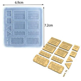 DIY Tortoise Button Letter Silicone Mold Epoxy Resin Mold