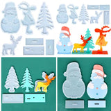 Christmas Snowman Decoration Silicone Mold DIY Epoxy Resin Casting Mold Set