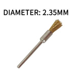 10Pcs Brass Steel Wire Brush Set 2.35/3Mm Shank Rotary Tools Metal Polish Clean