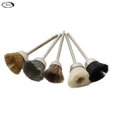 10Pcs Brass Steel Wire Brush Set 2.35/3Mm Shank Rotary Tools Metal Polish Clean