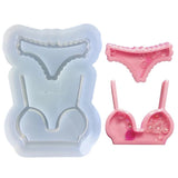 Geometry Bikini Ornament Resin Mold for DIY Keychain Pendant