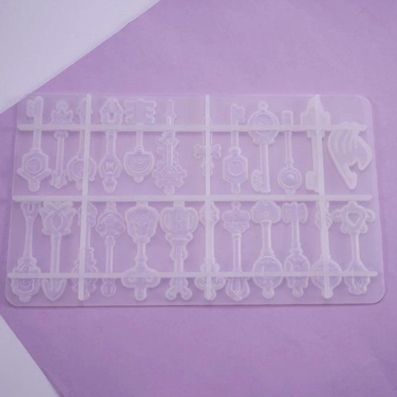 Crystal Epoxy Mold Key Resin Mould DIY Decoration