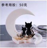 Silicone Mold Resin Craft Moon Couple Cat Deer