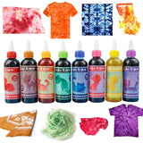 8colors Tie Dye Kit Non-toxic DIY Garment Graffiti Fabric Textile Paint 100ml