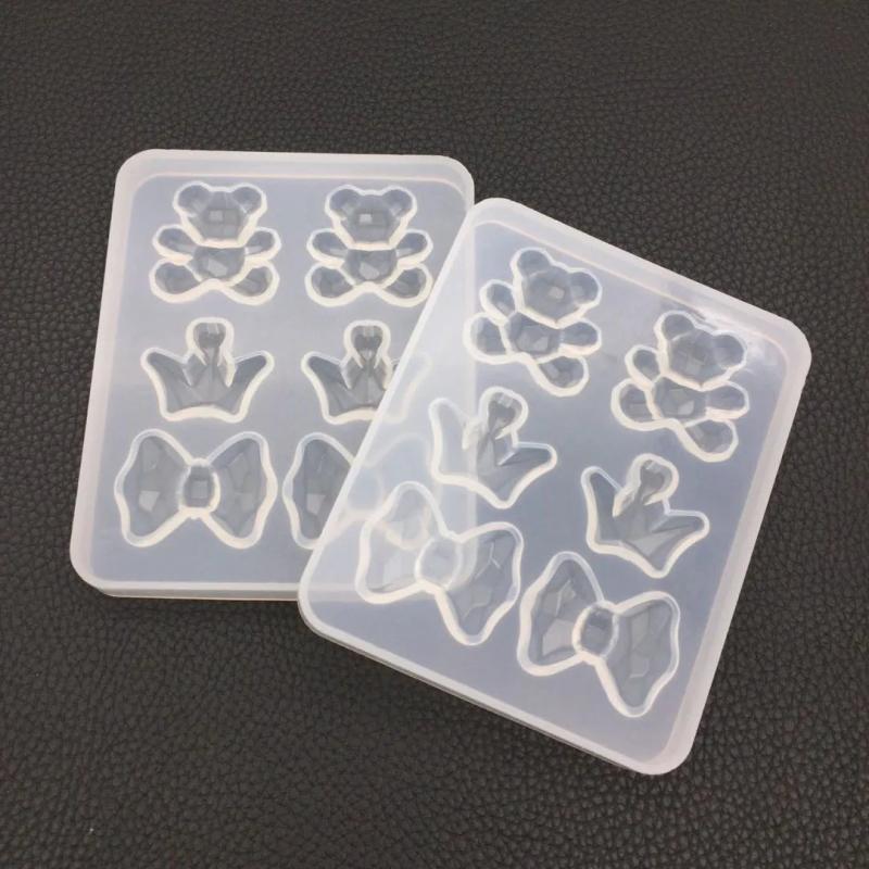 Bear Bowtie Shape Silicone Cake Mold DIY Chocolate Baking Utensil