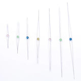 5Pcs Big Eye Curved Beading Needles Stainless Steel Jewelry Making Tools Pins