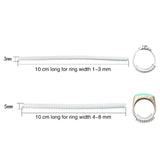 12 PCS Transparent Coil Spiral Spring Coil Ring Size Adjuster