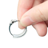 12 PCS Transparent Coil Spiral Spring Coil Ring Size Adjuster