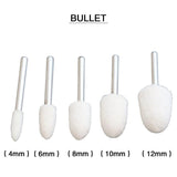 10pcs Wool Grinding Head Polishing Metal Jade Wheel 2.35mm