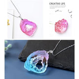 DIY Druzy Gem Resin Mold Quartz Rock Cluster Pendant Mold Resin Jewelry