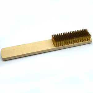10 Row Brass Wire Brush Wood Handle for Jewelry Polishing