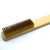 10 Row Brass Wire Brush Wood Handle for Jewelry Polishing