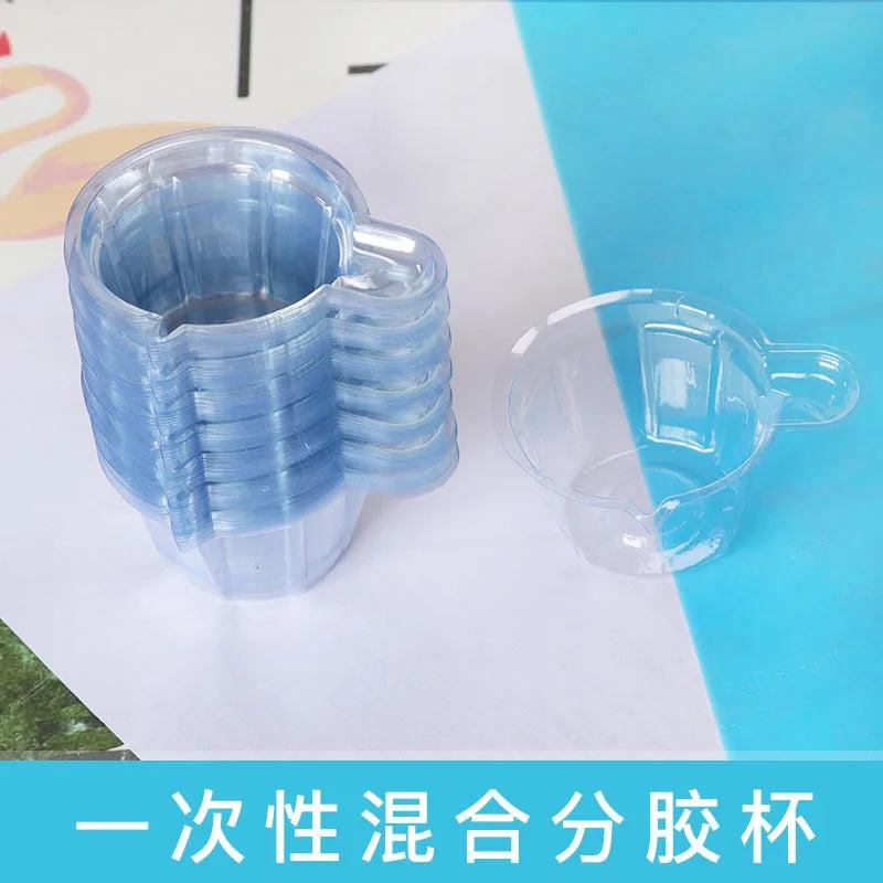 100pcs DIY Plastic Split Cup For Uv Resin Mold Jewelry Making