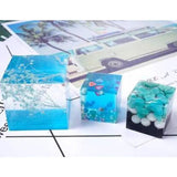 4Pcs Crystal Epoxy Resin Mold Square Jewelry Casting Silicone Mould DIY Tool