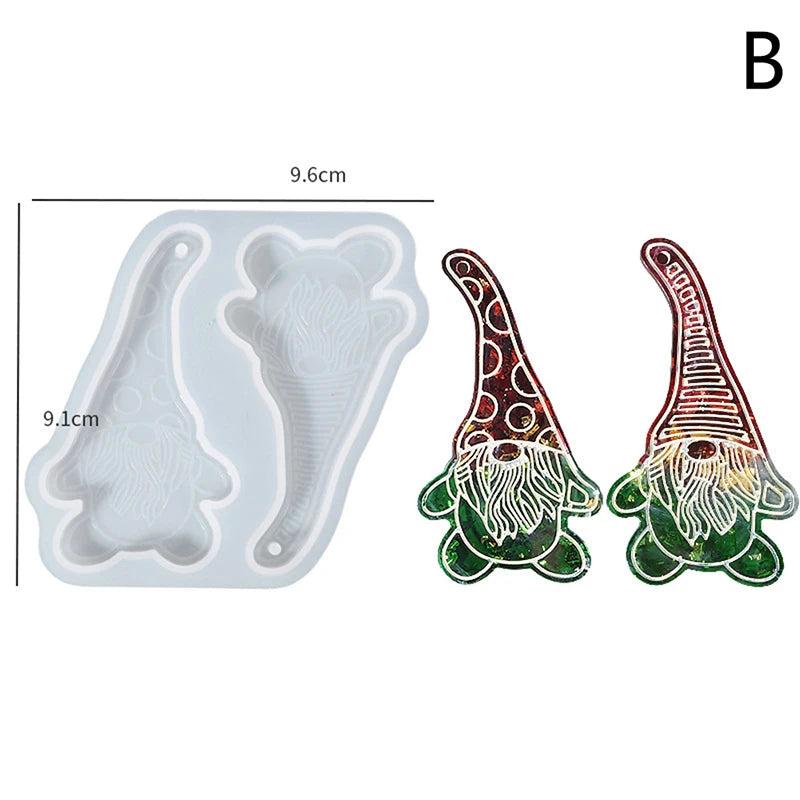Santa Claus Pendant Silicone Mold DIY Jewelry Making Epoxy Resin Mold