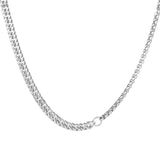Fashionable Unisex Silver Ti Steel Necklace for Teenager