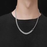 Fashionable Unisex Silver Ti Steel Necklace for Teenager