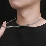 Fashionable Unisex Silver Ti Steel Necklace for Teenager