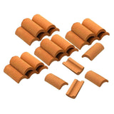 25Pcs Mini Red Roof Tiles Model Building Set DIY Fairy Garden Accessories