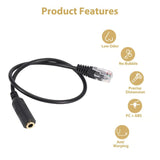 3.5mm Audio Headset to RJ9 Plug Adapter Cable