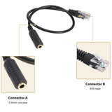 3.5mm Audio Headset to RJ9 Plug Adapter Cable