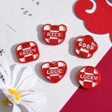 3PCS English Letter Heart Leather Charms DIY Keychain Ring Jewelry