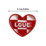 3PCS English Letter Heart Leather Charms DIY Keychain Ring Jewelry