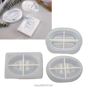 3pcs Soap Box Silicone Mold Soap Dish Tray Resin Casting Mold Epoxy Resin Ring