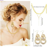 7 Pcs Disco Set with Rimless Diamond Cutting Jewelry for Ladies